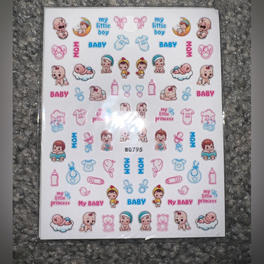 $1 NAIL STICKER SHEET. NEW. $1 WITH ANY $10 ORDER OR MORE - Picture 2 of 2